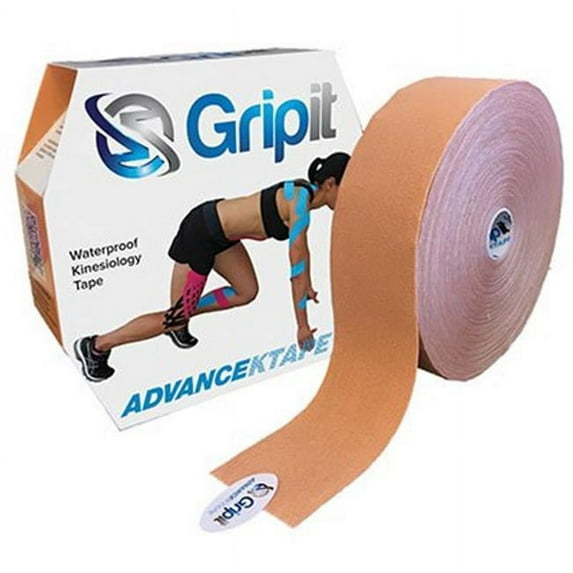 Gripit Advance Waterproof KTAPE, 2" x 34 yds, Tan