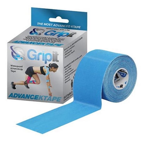 Gripit Advance Waterproof KTAPE, 2" x 5.5 yds, Blue