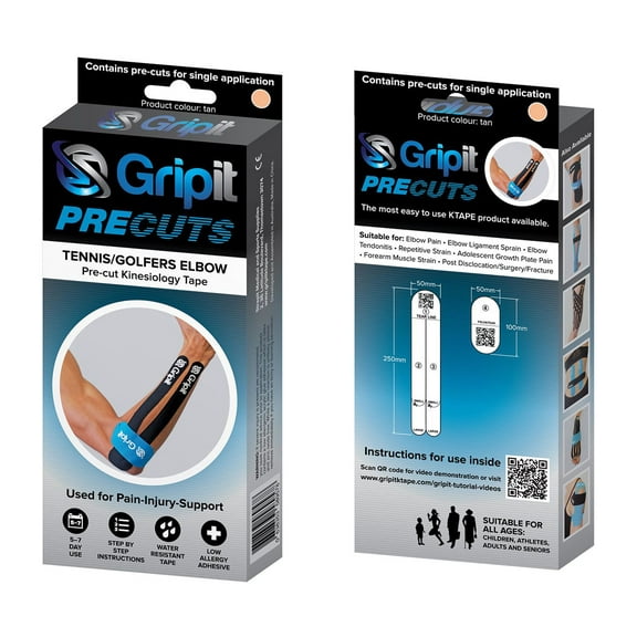 Gripit PRECUT, Golfers/ Tennis Elbow, Tan