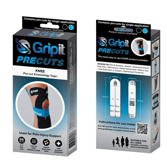 Gripit PRECUT, Knee, Blue/Black