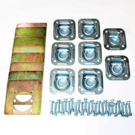 Gripon (Pack of 8) - Recessed Tie Down Anchor with Backer Plate and Carriage Bolts Included (2,000 lb. WLL)