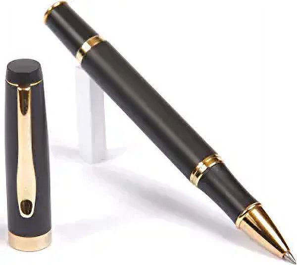 Gripper Black Roller Ball Pen - Medium Tip Point 0.7mm Black Ink Refill