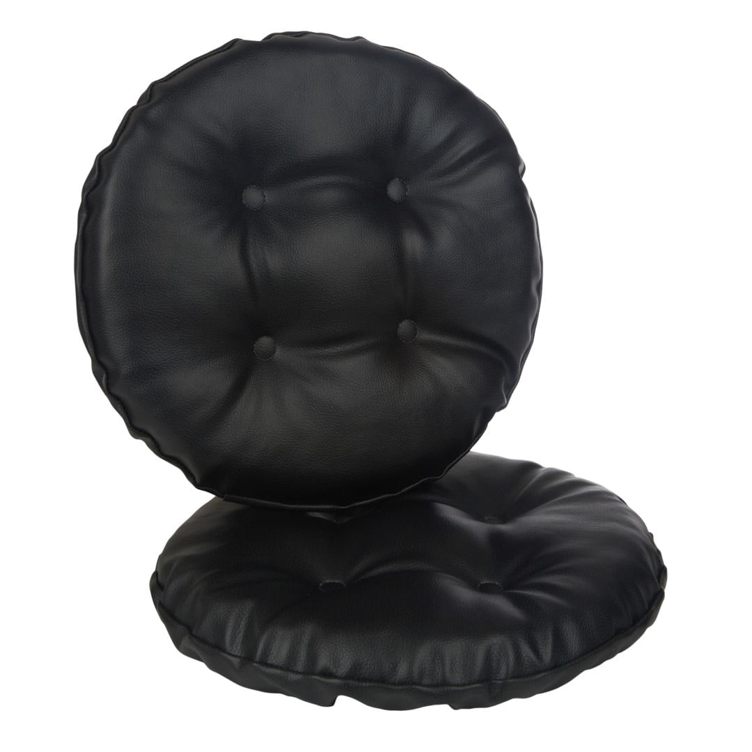 Gripper Faux Leather 14" x 14" Non-Slip Tufted Barstool Chions, 2 Count