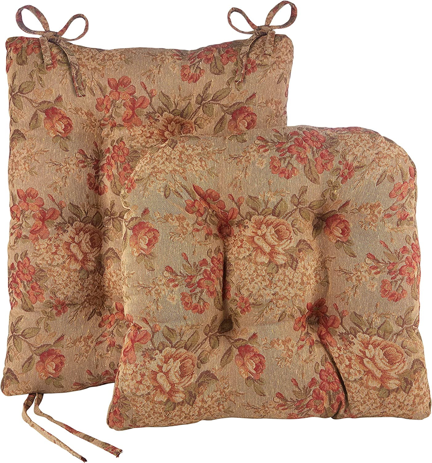 Somerset Beige Floral Cotton Rocking Chair Cushion Set
