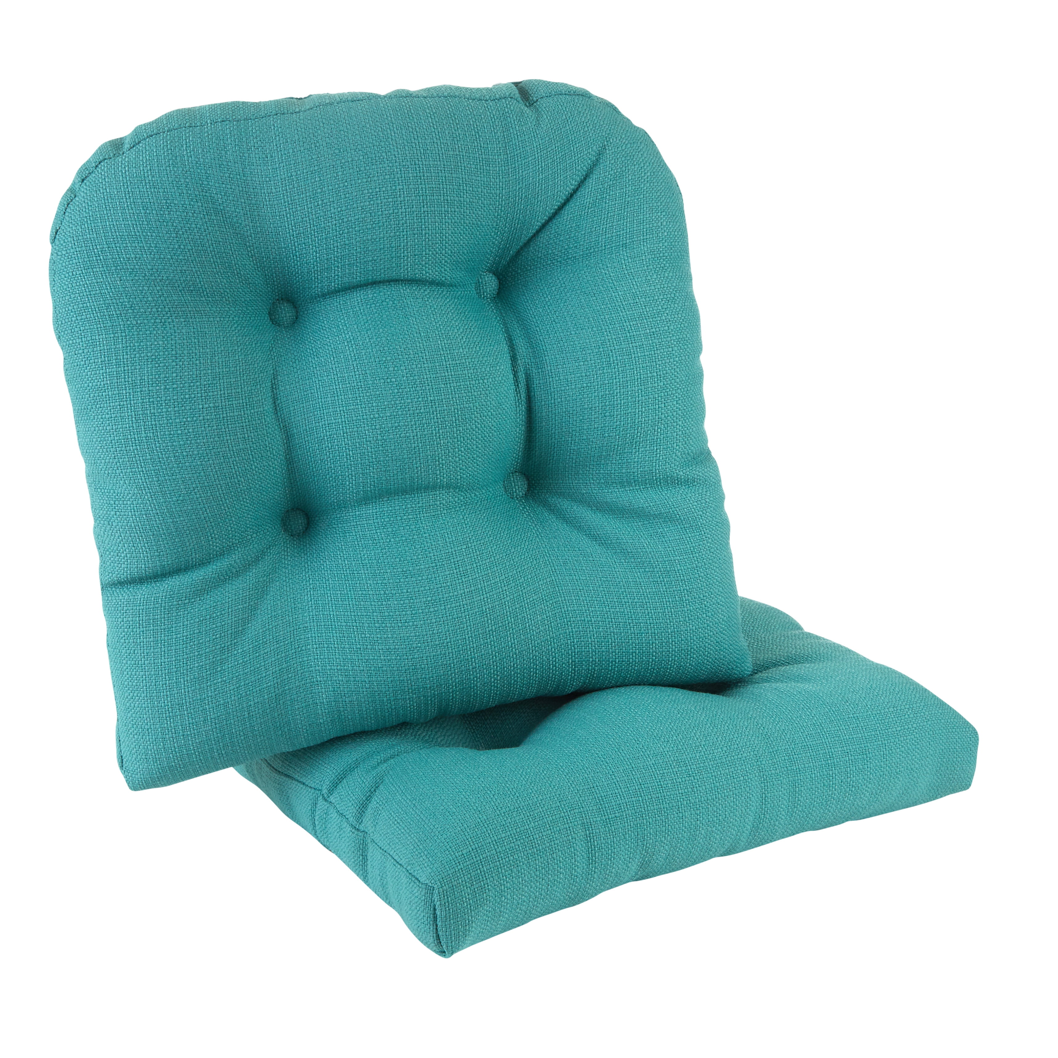 Gripper 15 x 15 Non-Slip Chance Tufted Memory Foam Chair Cushions Set of  4 - Brown
