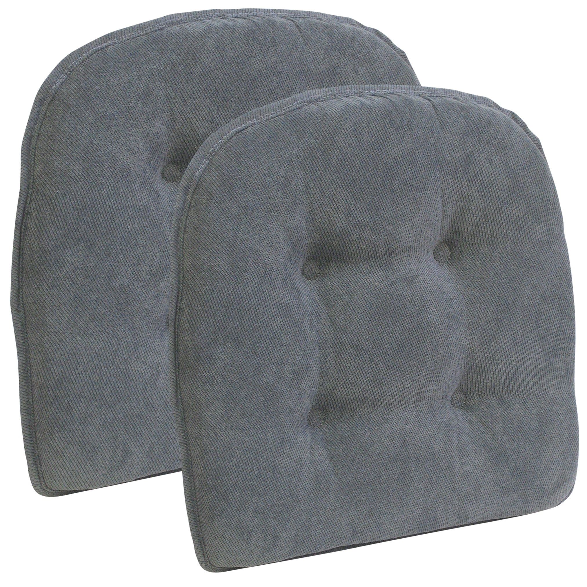 Klear Vu Twillo Large Overstuffed Non-Slip Gripper Chair Pad Cushion, 17 x 17, 1 Chairpad, Thyme