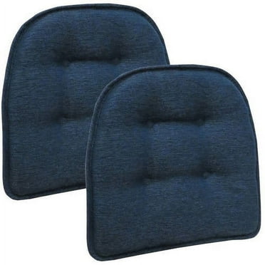 Gripper Non-Slip 15" x 16" Omega Tufted Chair Cushions, Set of 2