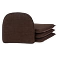 thumbnail image 1 of Gripper Non-Slip 15" x 16" Vienna Chenille Chocolate Brown Chair Cushions, Set of 4, 1 of 6