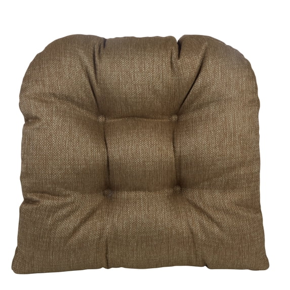 The Gripper Overstuffed Universal Non-Slip Dining Chair Cushions for Kitchen Decor or Office Use, U-Shaped Skid-Proof Seat Pad, 17x17 Inches, Gold