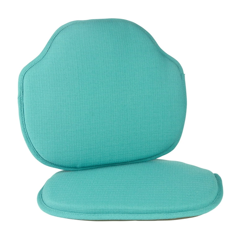 The Gripper Non Slip Windsor Chair Cushion for the Kitchen and living Room 16x15 Inches Set of 2 Teal