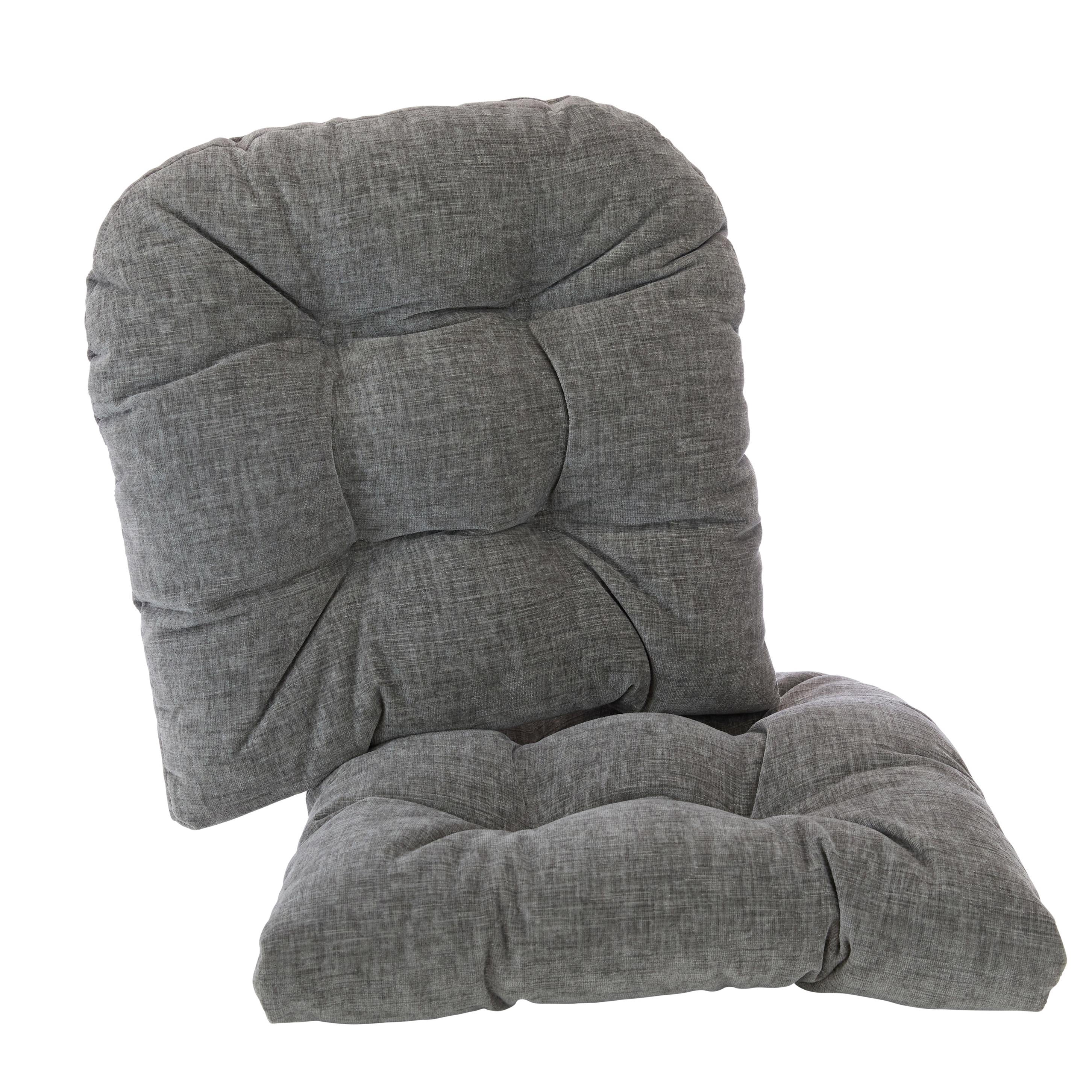 Gripper Non-Slip Plush 17-inch Chair Cushion - Set of 2