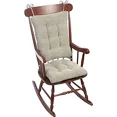 thumbnail image 1 of The Gripper Non-Slip Rocking Chair Cushion Set with Thick Padding and Tufted Design, Includes Seat Pad & Back Pillow with Ties, 17x17 Inches, 2 Piece Set, Gray, 1 of 3