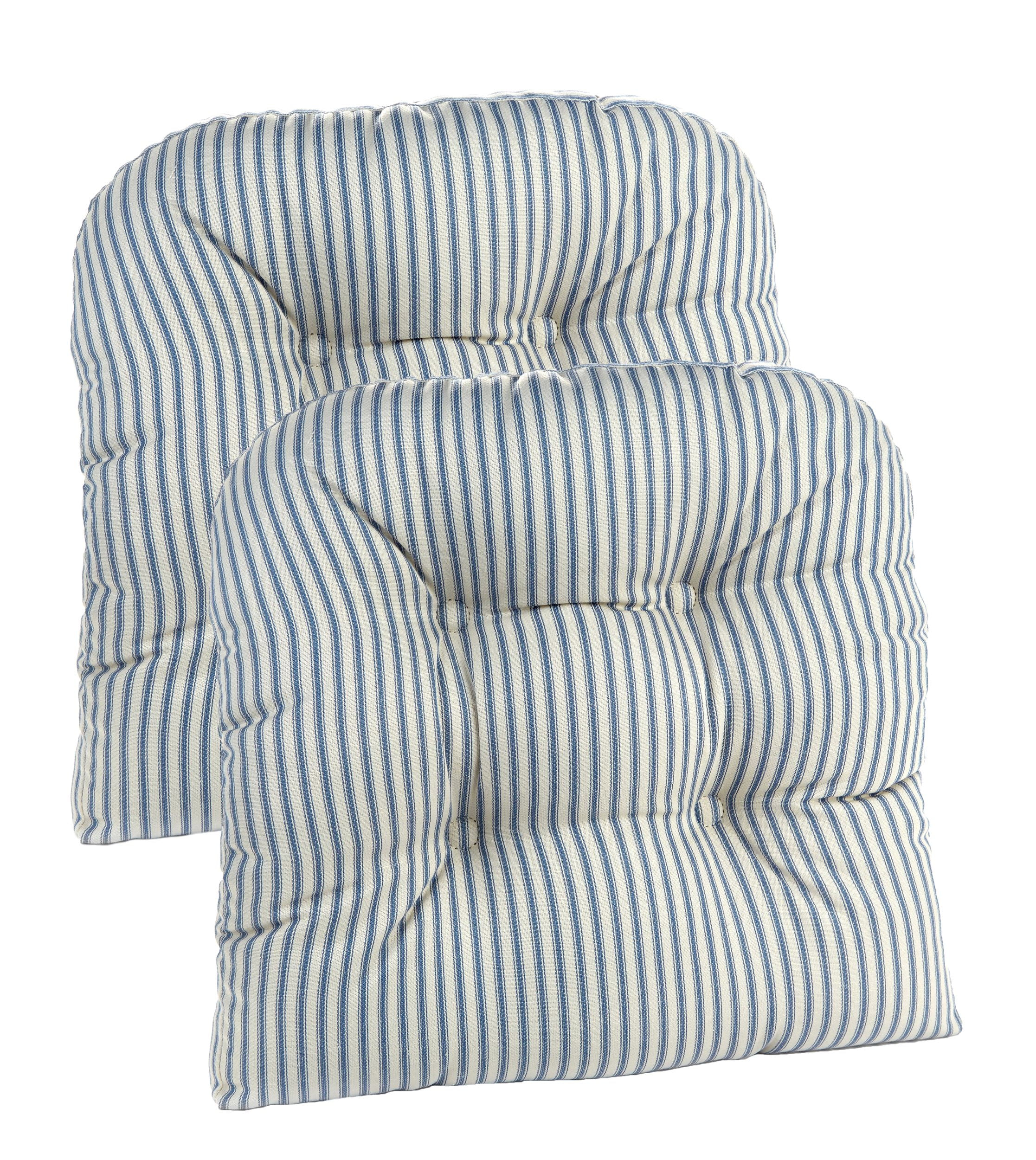 Ticking stripe online chair cushions