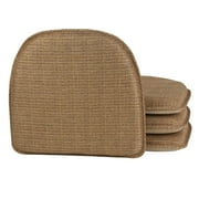 Gripper Non-slip 15" x 16" Kahuna Oak Brown Chair Cushion, Set of 4