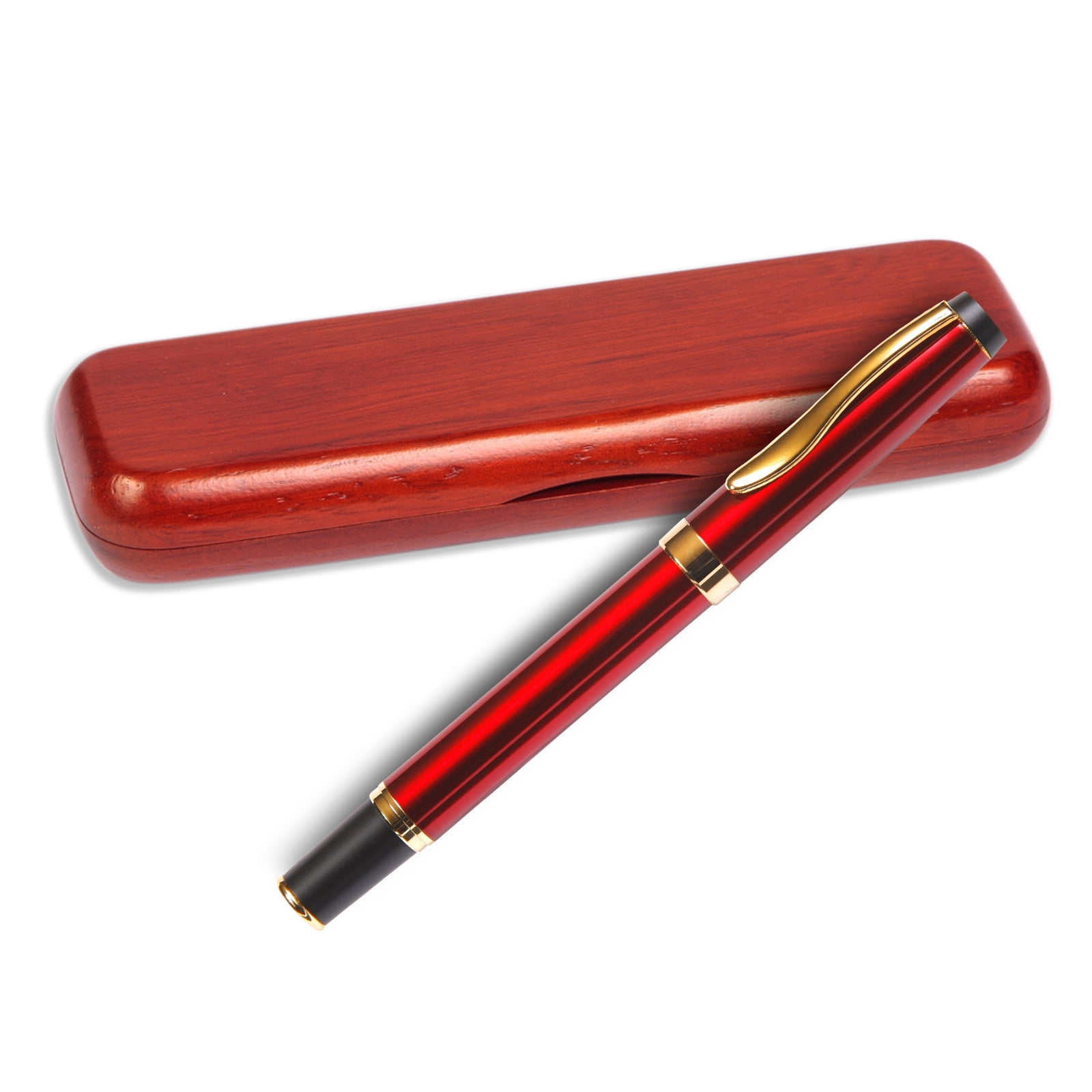 Gripper Roller Ball Pen - Red with Single Gift Box Rosewood