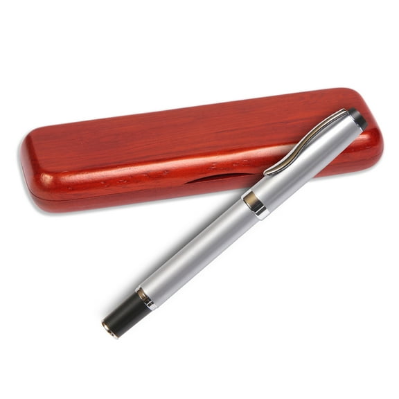 Gripper Roller Ball Pen - Silver with Single Gift Box Rosewood
