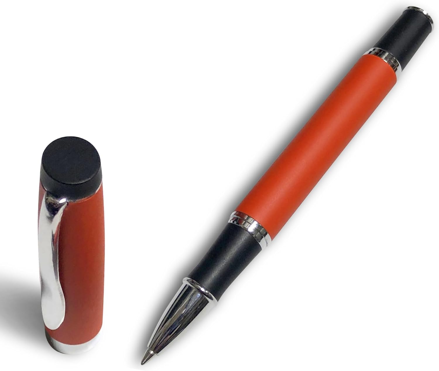 Gripper Rollerball Pen - Matt Orange with Anti Slip Grip (Budget Friendly Pen)
