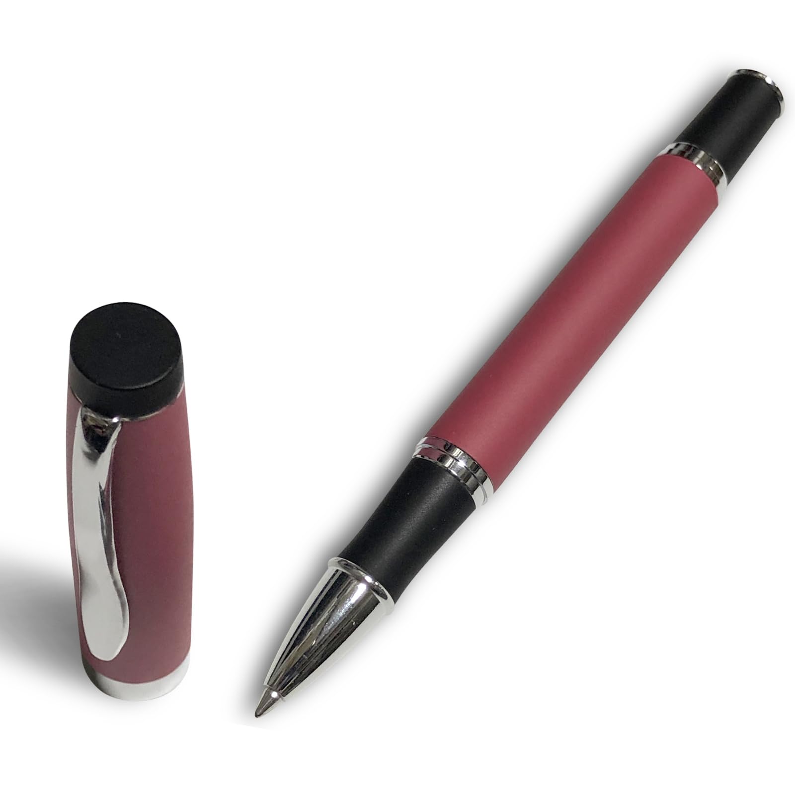 Gripper Rollerball Pen - Matt Rose with Anti Slip Grip (Budget Friendly Pen)