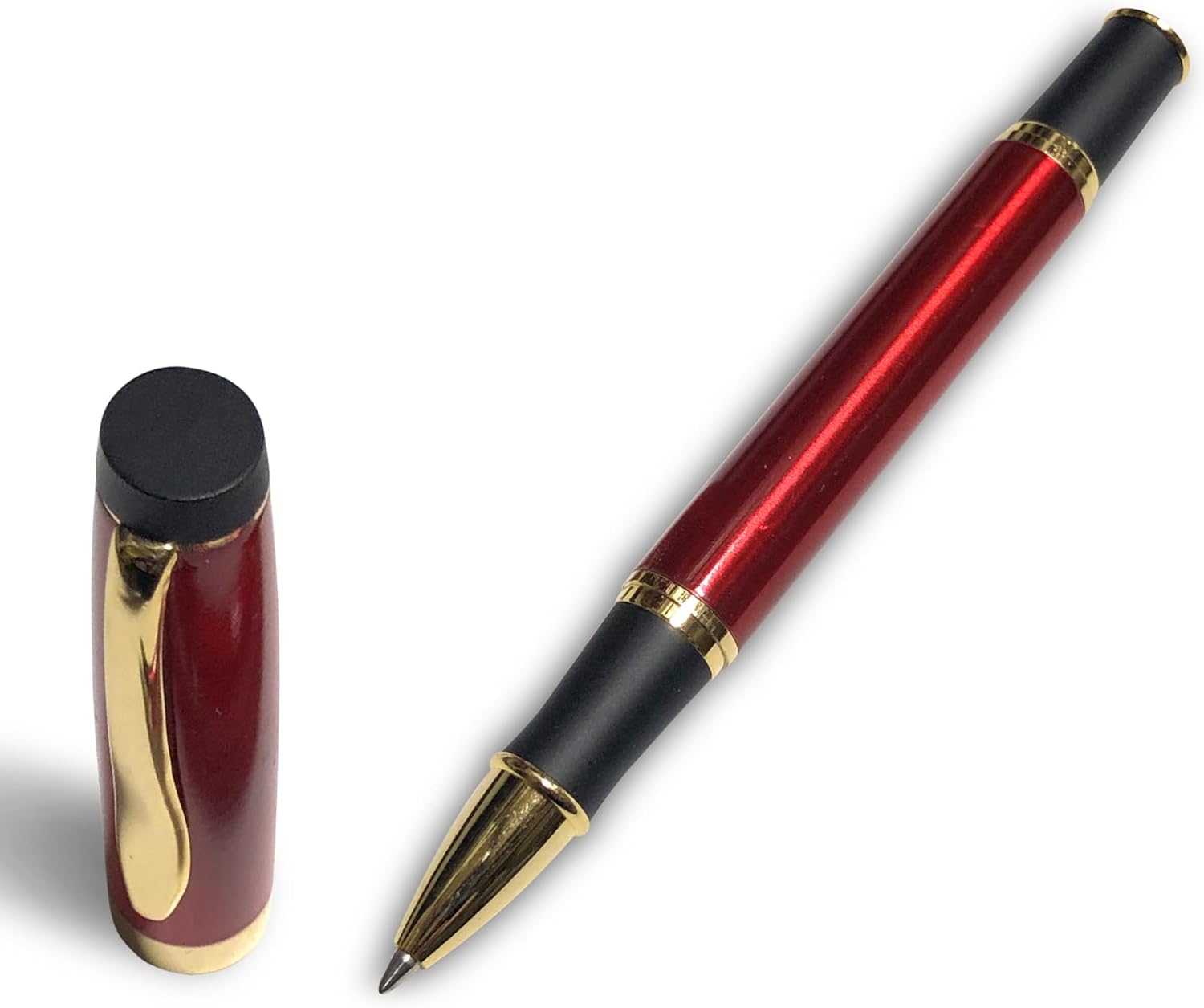 Gripper Rollerball Pen - Red with Anti Slip Grip (Budget Friendly Pen)