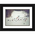thumbnail image 1 of Grippo-Pike, Carrie Ann 18x13 Black Ornate Wood Framed with Double Matting Museum Art Print Titled - Feathered Friends Birds in Snow, 1 of 4