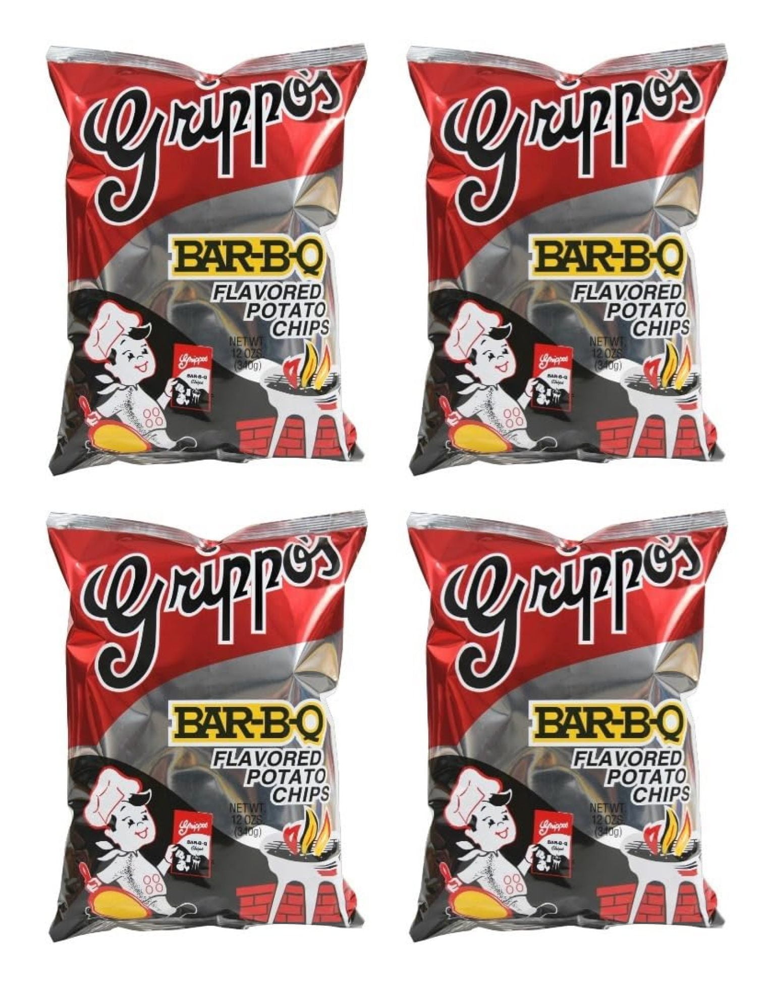 Grippo's BBQ Potato Chips | 12 Ounce Bag (4-12oz Bag) - Walmart.com