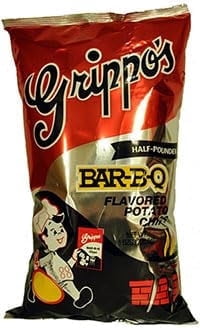 Grippo's BBQ Potato Chips | 8 Ounce Bag (Pack of 3) | Spicy Chips | By GreenZep