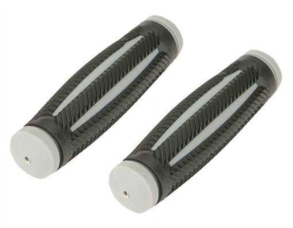 Grips 2 Ply Curved 308 Black/Grey. Bike grips, bicycle grips, lowrider