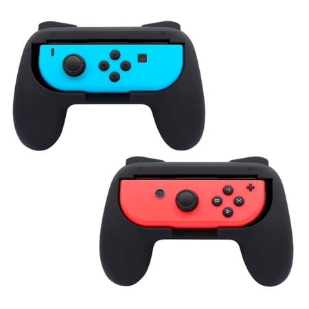 Grips Compatible with Nintendo Switch for JoyCon & OLED Model for Joycon, Wear-resistant Handle Kit, 2 Pack(Black)