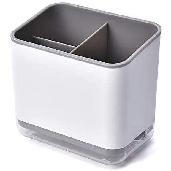 Grips Sinkware Caddy Cutlery Drainer Plastic for Kitchen Utensils Spoon Knife Organizer Holder Sink (Gray)