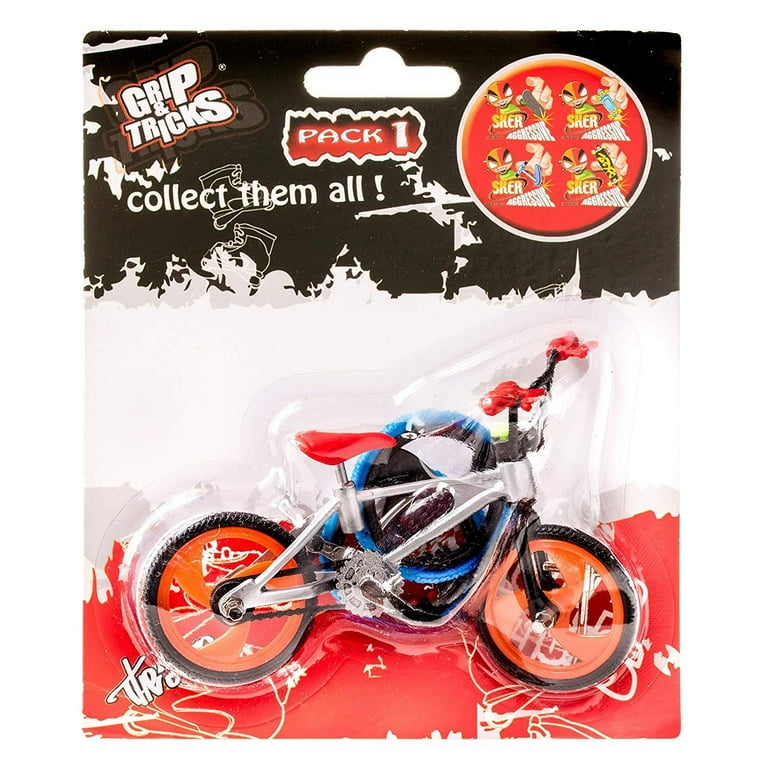 Grips & Tricks Kids BMX Finger Bike Set, Orange, 9 x 6.5 x 1.5 in