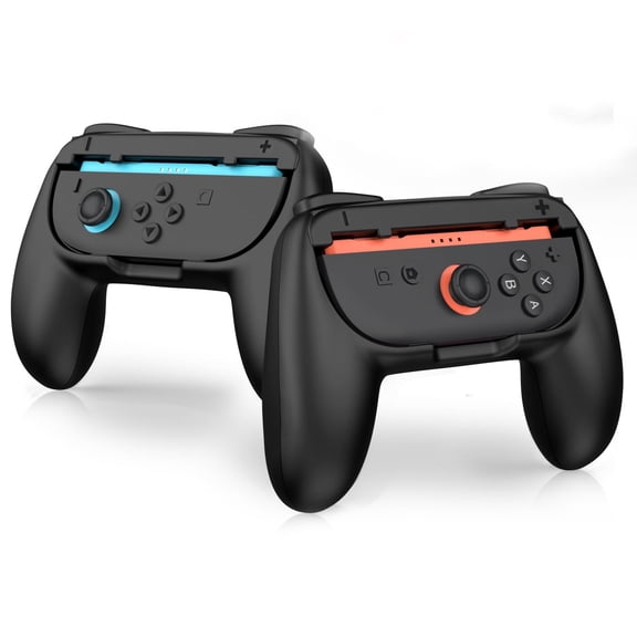 Grips for Nintendo Switch 2 Joy-Con, 2-Pack Ergonomic Joy-Con Grips for Switch 2, Anti-Slip Handle Kit Accessories, Coal Black