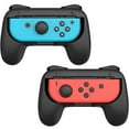 thumbnail image 1 of 2 Pack Gamepad Grips for Nintendo Switch Joycons Controller - Game Accessories Handheld Joystick Remote Control Holder Kit-Black, 1 of 6
