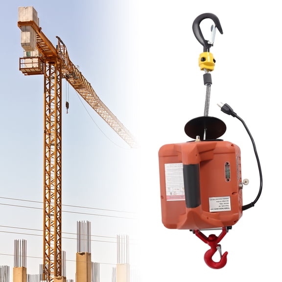 Griptix 300kg/660lbs Electric Winch with 360 Rotating Hook, Low Noise, High Load Capacity, Pure Copper Motor, Remote & Manual Control