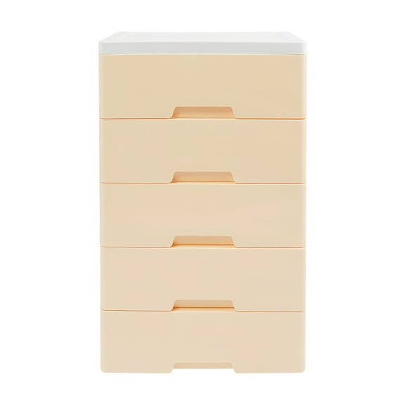 Griptix 5-Drawer Bathroom Storage Cabinet, Durable PP Construction, Easy to Clean, Perfect for Organizing Clothes, Toys, and Daily Necessities