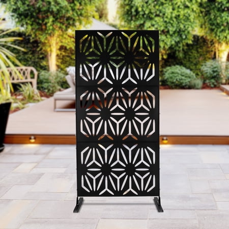Griptix 90 40 190cm Outdoor Privacy Fence Screen Steel Outdoor Decorative Panels Black
