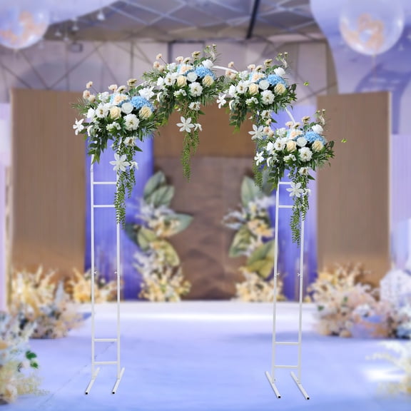 Griptix Elegant Wedding Arch with Double-Tube Frame, Durable Steel Construction, DIY Customizable with Flowers, Lights, and Decorations for Unforgettable Events