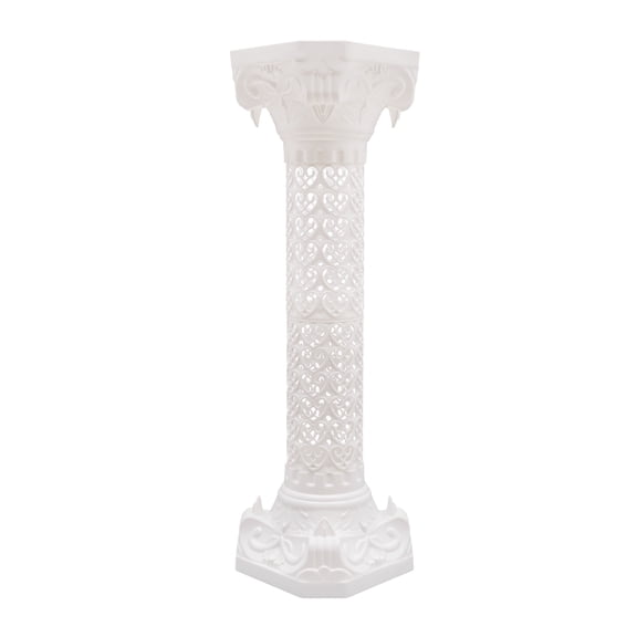 Griptix Roman Column Wedding Sculpture  Durable Plastic, 110.23 lbs Capacity, Stable Square Base, Ideal for Holding Flowers, Candlesticks, and Decorative Items