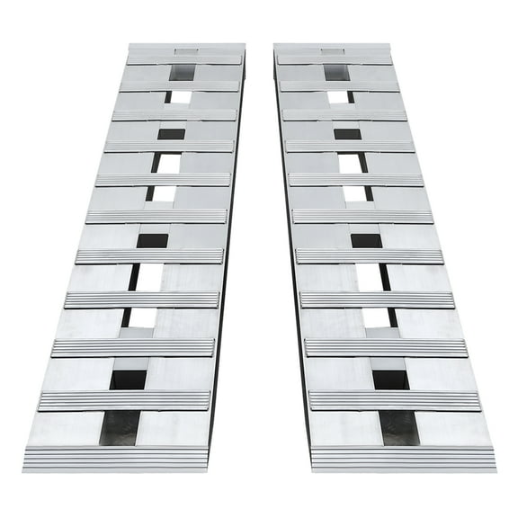 Griptix Set of 2 Aluminum Ramps Strong 6000 lbs Load Capacity, Easy Transport for Vehicles, Lawn Mowers, and More