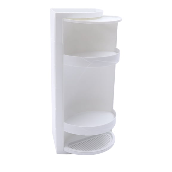 Griptix Space-Saving Spice Rack with Elevated Shelves, 360 Rotating Door, Easy to Clean and Install