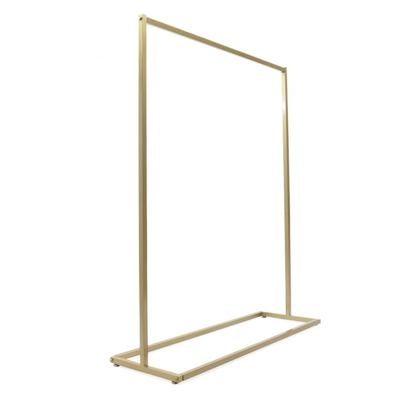 Griptix Standing Clothing Rack Iron Garment Shelf Hanger Coat Clothes Display Stand Gold