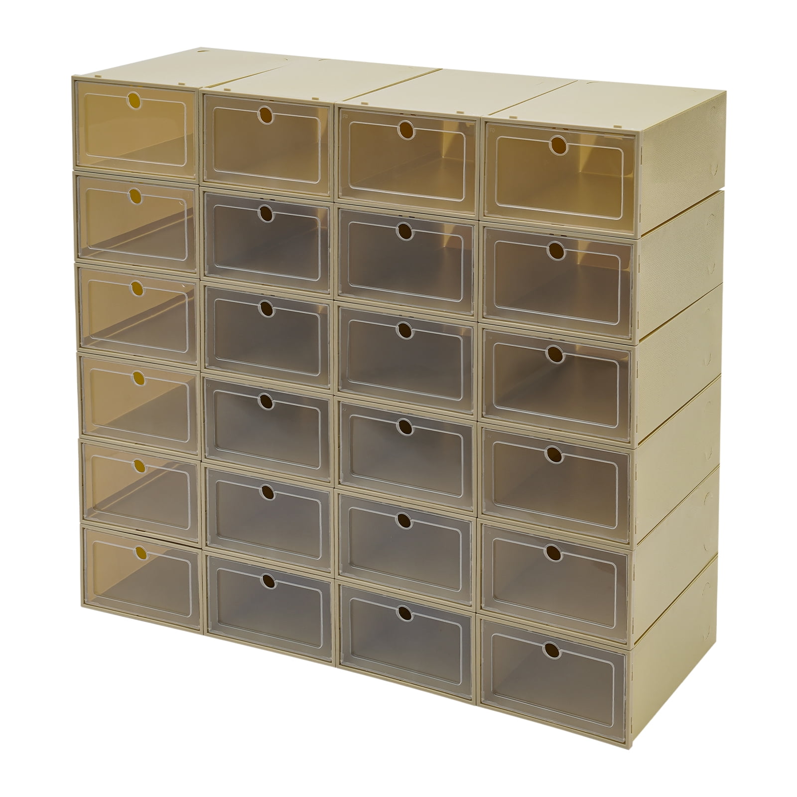 Griptix Storage Box Stackable Shoe Boxes Shoe Storage Organizer 24 Pack ...
