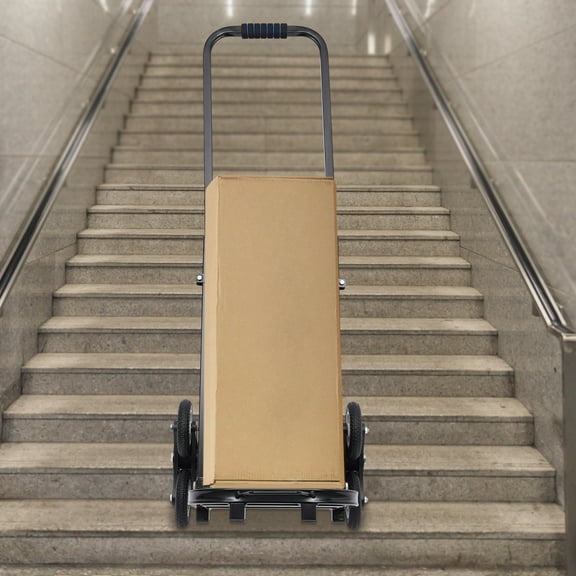 Griptix Sturdy Stair Climbing Cart with Adjustable Armrest, Foldable Design, 6 Rear Wheels, Easy to Carry Upstairs, Ideal Gift for Moving Goods
