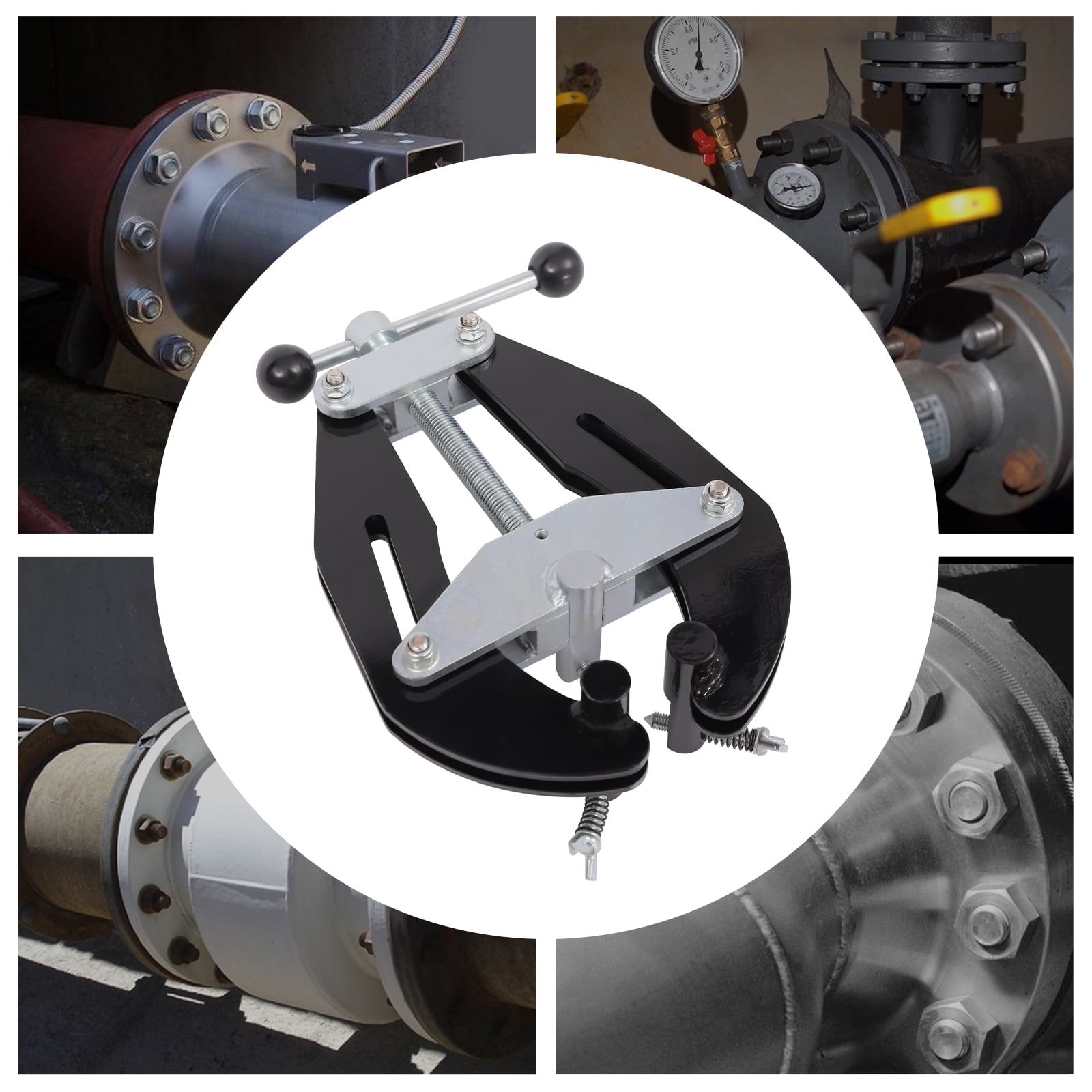 VEVOR Pipe Clamp 2" To 6" | High Strength Steel Alignment Tool, Quick-Acting Screws, Lightweight