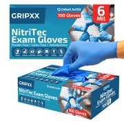 London Labs Nitritec 6 Mil Blue Nitrile Gloves   Disposable, Latex free & Powder free gloves for Medical, First Aid, EMT, Food Safe and Cleaning Uses - 200ct medium Nitritec blue gloves