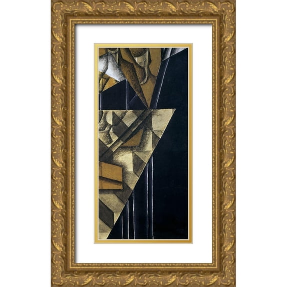 Gris, Juan 17x32 Gold Ornate Wood Framed with Double Matting Museum Art Print Titled - Teacups (right)