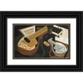 thumbnail image 1 of Gris, Juan 18x12 Black Ornate Wood Framed with Double Matting Museum Art Print Titled - The Mandolin, 1 of 4