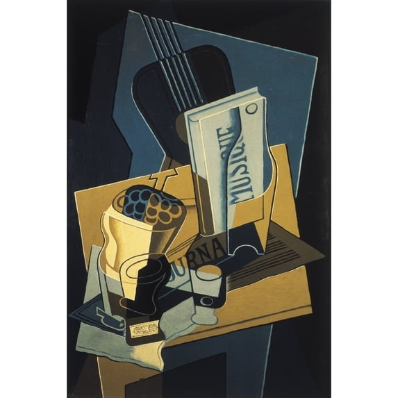 Gris Juan . The Music Book. 1922. Cubism. Oil On Canvas. ???? Aisa/Everett Collection Poster Print