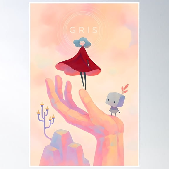 Gris / The Summit'S Embrace Poster Wall Art, Modern Wall Decor, 24x36 UNFRAMED