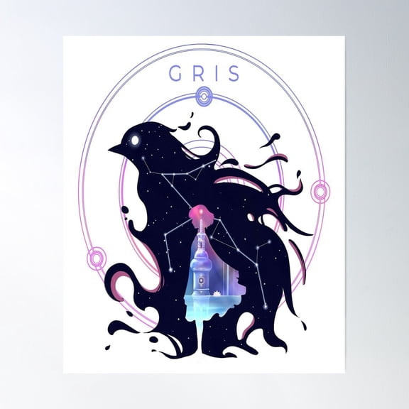 Gris Video Game Poster Wall Art, Modern Wall Decor, 12x18 UNFRAMED
