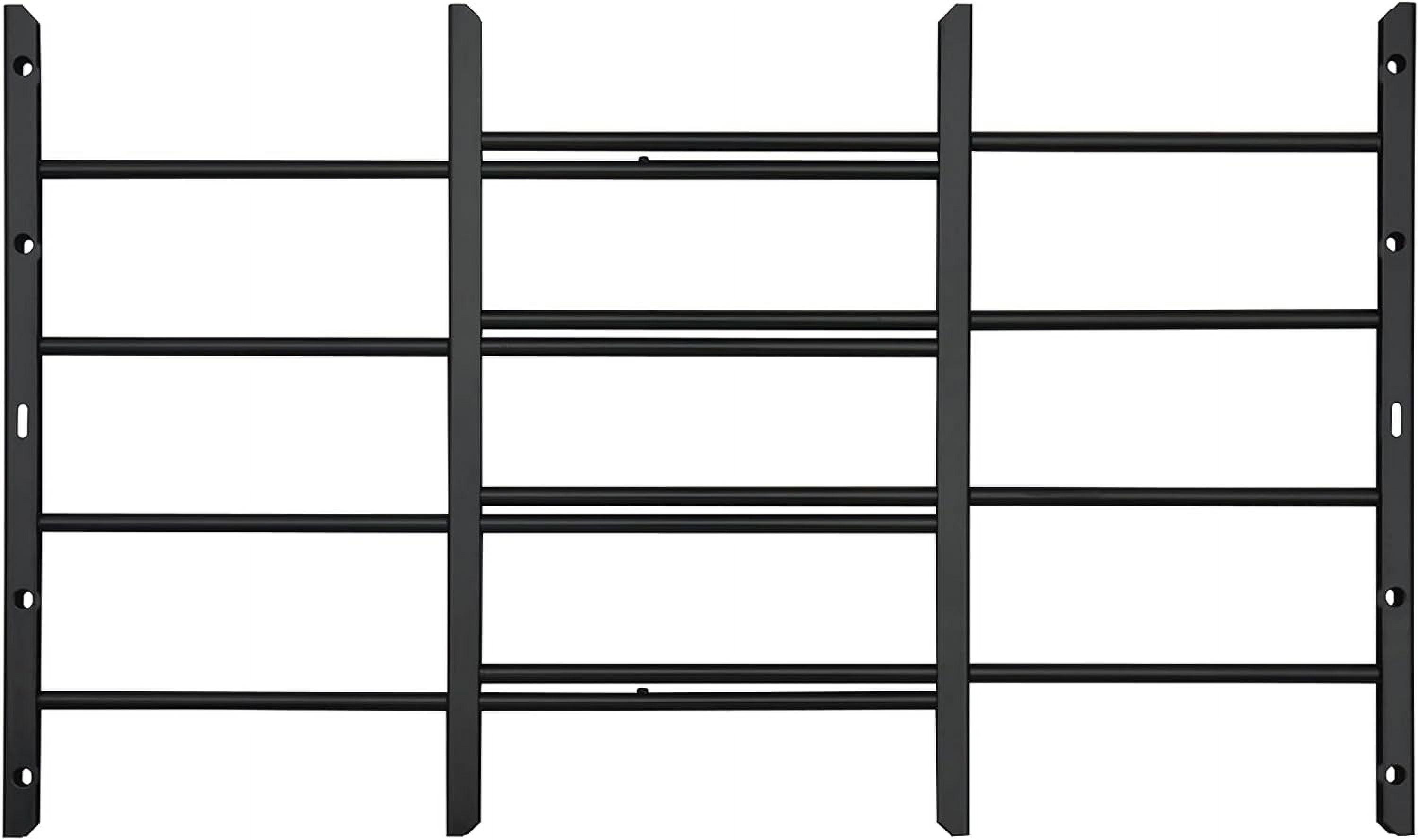 Grisham AWG Fixed Window Security Bars,(Black, 4Bars)18''H X 22'' 38
